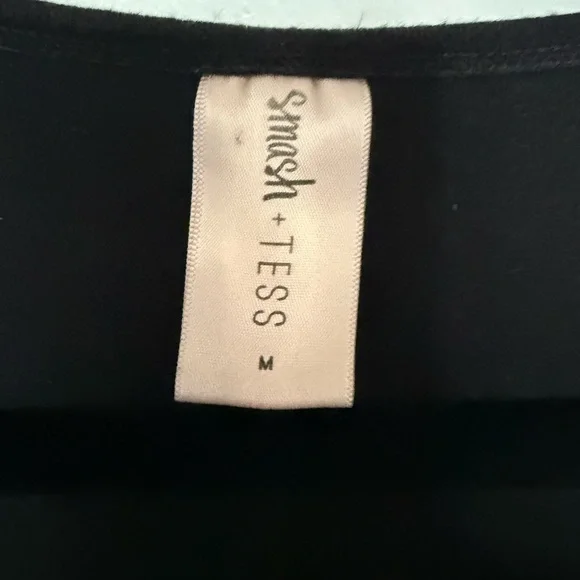 Smash and Tess V-Neck Short Sleeve Romper in Black - Picture 2 of 4